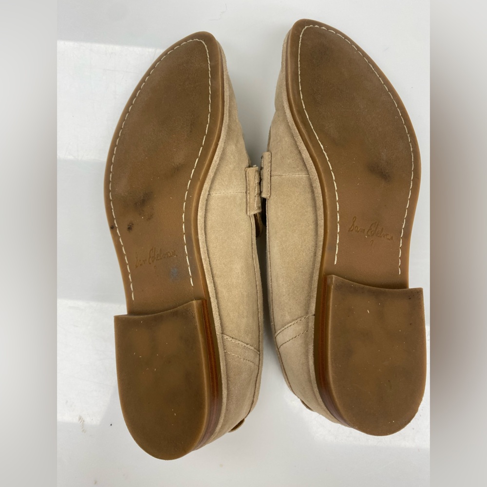 Sam Edelman Beige Suede Loafers - Picture 2 of 3